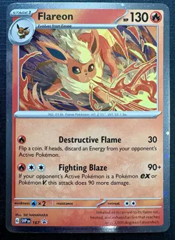 Pokemon RARE PROMO- Prismatic Evolutions-Flareon 167, Vaporeon 168, Jolteon 169 - Image 3