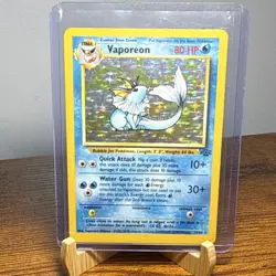 Pokemon TCG Vaporeon 12/64 Jungle Unlimited Holo Rare - Image 1