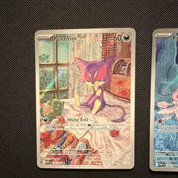 Pokemon TCG White Flare Full Art Holo 4-Card Lot EN Purrloin Frillish NM+ - Image 2