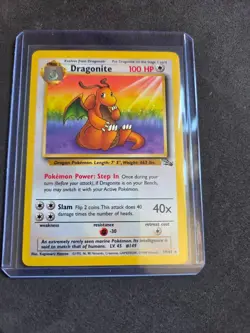 Dragonite 19/62 Fossil Set Non-Holo Rare Pokemon Card Vintage WOTC 1999 LP/MP - Image 1