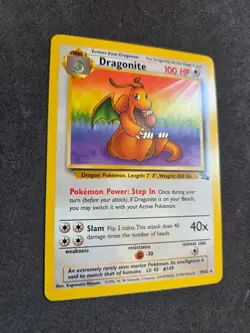 Dragonite 19/62 Fossil Set Non-Holo Rare Pokemon Card Vintage WOTC 1999 LP/MP - Image 3
