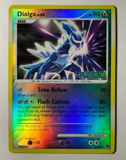 Pokemon TCG Dialga LV.68 16/106 Platinum Great Encounters Reverse Holo Rare LP - Image 1