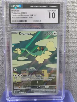 Pokemon - CGC GM 10 - 2024 Pokemon Temporal Forces - TEF EN Drampa #184/16 - Image 1