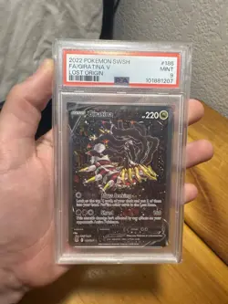 Pokemon TCG Giratina v Alternate Full Art Card 186/196 SWSH Lost Origin PSA 9 - Image 4