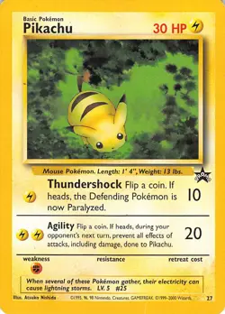 Pikachu 27 Promo Wizards Black Star Promos Pokemon Moderately Played - Image 1