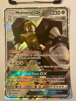 Pokemon JUMBO Card Sun & Moon Promo Full Art Holo Melmetal GX SM178 - Image 1