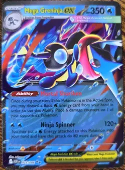 Mega Greninja ex 022/086 Pokemon ME04 Chaos Rising Double Rare Holo - Image 1
