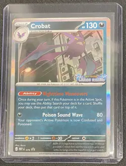 2026 POKEMON CHAOS RISING CROBAT #076 BLACK STAR PROMO STAMPED - Image 1