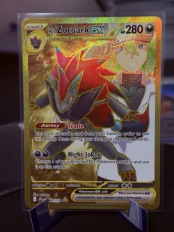 Pokemon N's Zoroark Ex Gold 189/159 English Journey Together Holo - Image 1