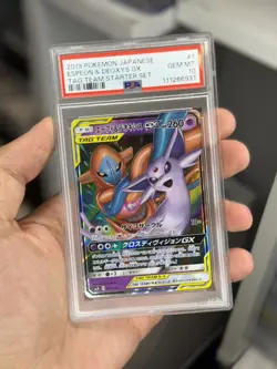 Espeon & Deoxys GX 001/031 Japanese Tag Team Starter Set Graded PSA 10 - Image 1