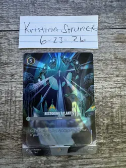 Disney Lorcana Restoring Atlantis Enchanted Card 222/204 Archazia's Island - Image 1