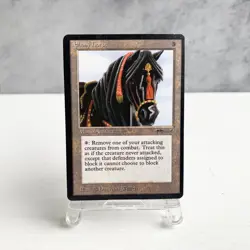 MTG Ebony Horse Legends 1994 Mono Artifact Vintage Magic the Gathering Card Japa - Image 1
