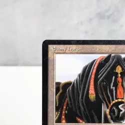 MTG Ebony Horse Legends 1994 Mono Artifact Vintage Magic the Gathering Card Japa - Image 2