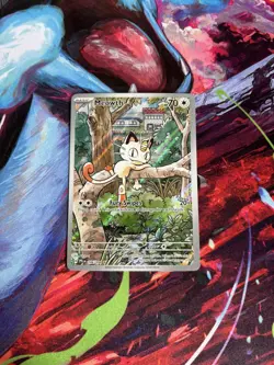 Pokemon TCG Meowth 106/094 Illustration Rare Me02: Phantasmal Flames - Image 1