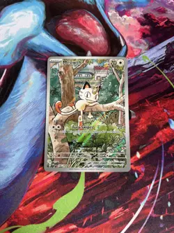 Pokemon TCG Meowth 106/094 Illustration Rare Me02: Phantasmal Flames - Image 1