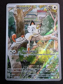 Pokemon TCG - Meowth 106/094 Phantasmal Flames ME02:PFL IR - Image 1