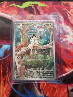 Pokemon TCG Meowth 106/094 Me02 Phantasmal Flames Holo Illus Rare English - Image 1