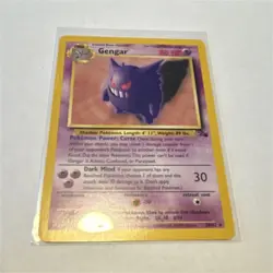 Pokemon Gengar Fossil Rare Unlimited 20/62 80 HP Regular TCG 1999 English - Image 1