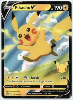 Pikachu V Holo Promo SWSH: Sword & Shield Promo Cards SWSH143 NM - Image 1