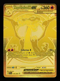Mega Charizard X ex 130/094 Mega Hyper Rare Phantasmal Flames Pokemon Card - Image 1