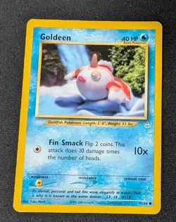 Pokemon TCG Goldeen 45/64 Neo Revelation Common 2000 Unlimited MP - Image 1