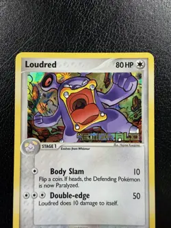Pokemon Loudred 35/106 Emerald Reverse Stamped Holo LP - Image 2
