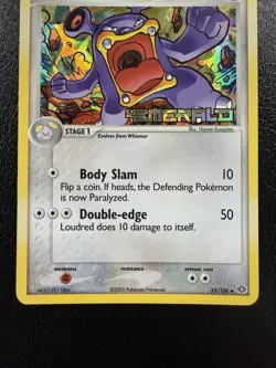 Pokemon Loudred 35/106 Emerald Reverse Stamped Holo LP - Image 3