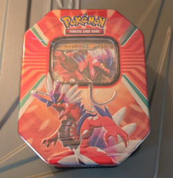 Pokemon Paldea Legends Tin Koraidon & Miraidon ex Metal 60ct Pokemon TCG 2023 - Image 1