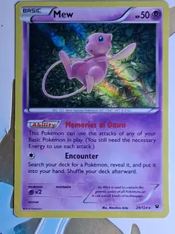 Mew Fates Collide Holo Rare 29/124 2016 Basic 50 HP Memories of Dawn - Image 1
