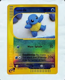Pokemon Squirtle 131/165 Expedition Base Set Reverse Holo - Holo Rare - Image 1