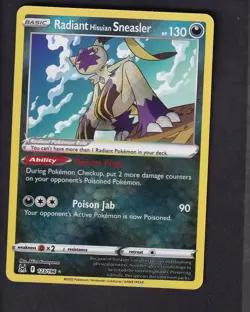 Radiant Hisuian Sneasler 123/196 Radiant Rare Lost Origin Pokemon Near Mint - Image 1