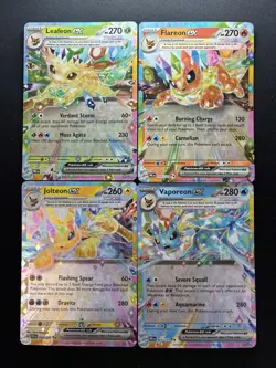 Pokemon: Leafeon, Flareon, Vaporeon & Jolteon ex Prismatic Evolutions Lot - Image 1
