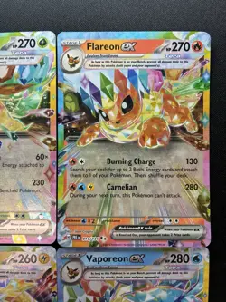 Pokemon: Leafeon, Flareon, Vaporeon & Jolteon ex Prismatic Evolutions Lot - Image 3
