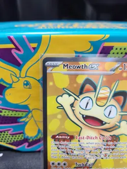 Pokemon TCG Meowth ex 107/088 Perfect Order Ultra Rare Full Art Holo EN NM/M - Image 3
