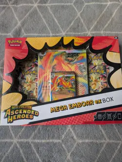 Pokemon TCG Ascended Heroes Mega Emboar Ex Box Brand New Sealed - Image 1