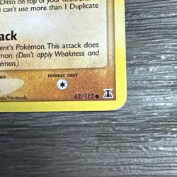 Pokemon Ditto (Geodude) MP Delta Species Set Card 62/113 - Image 4