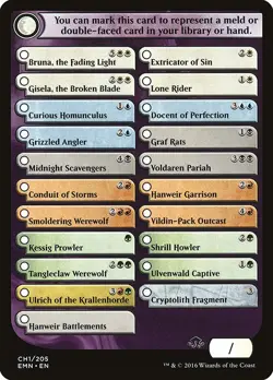MTG Eldritch Moon Double Faced Checklist Card Token 4x Commander - Magic Cards - Image 1