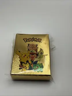 55Pcs Pokemon Card Foil GOLD PACK CARDS TCG GX Vmax GX Card - Image 1
