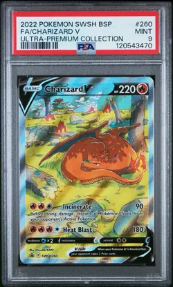 Charizard V SWSH260 Full Art Holo Black Star Promo Card PSA 9 Mint Pokemon TCG - Image 1