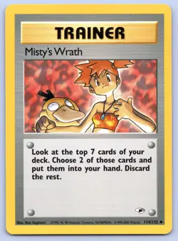 Misty's Wrath 114/132 Gym Heroes Pokemon NM - Image 1
