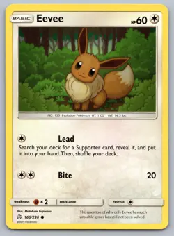 Eevee 166/236 Cosmic Eclipse Pokemon NM - Image 1