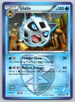 Glalie 22/101 Plasma Blast Pokemon NM - Image 1
