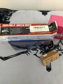 Double Deck Box - Red Monster Protectors GAMING SUPPLY Lot of Two Blue and pink - Image 2