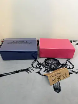 Double Deck Box - Red Monster Protectors GAMING SUPPLY Lot of Two Blue and pink - Image 4