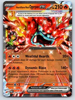 Hearthflame Mask Ogerpon ex - Holo Double Rare SV06: Twilight Masquerade 040/167 - Image 1
