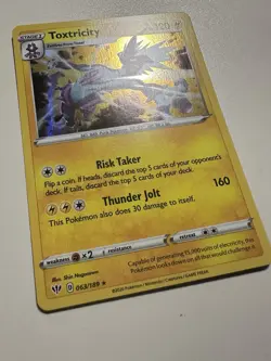 Pokemon Toxtricity Card 063/189 Holo Rare Sword & Shield Rebel Clash - Image 1