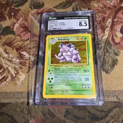 Nidoking 011/102 Pokemon Base Set Unlimited Holo card Graded CGC NM/Mint+ 8.5 - Image 2