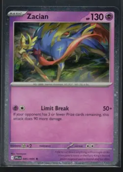 Pokemon Phantasmal Flames 045/094 Zacian Cosmos Holo Exclusive NM - Image 1