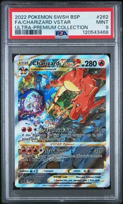 Charizard VSTAR SWSH262 Full Art Holo Promo Card PSA 9 Mint Pokemon TCG Card - Image 1