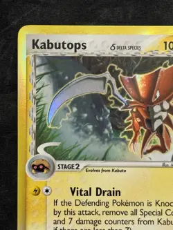 Pokemon TCG NM Kabutops Delta Species 9/110 Holon Phantoms Holo - Image 2